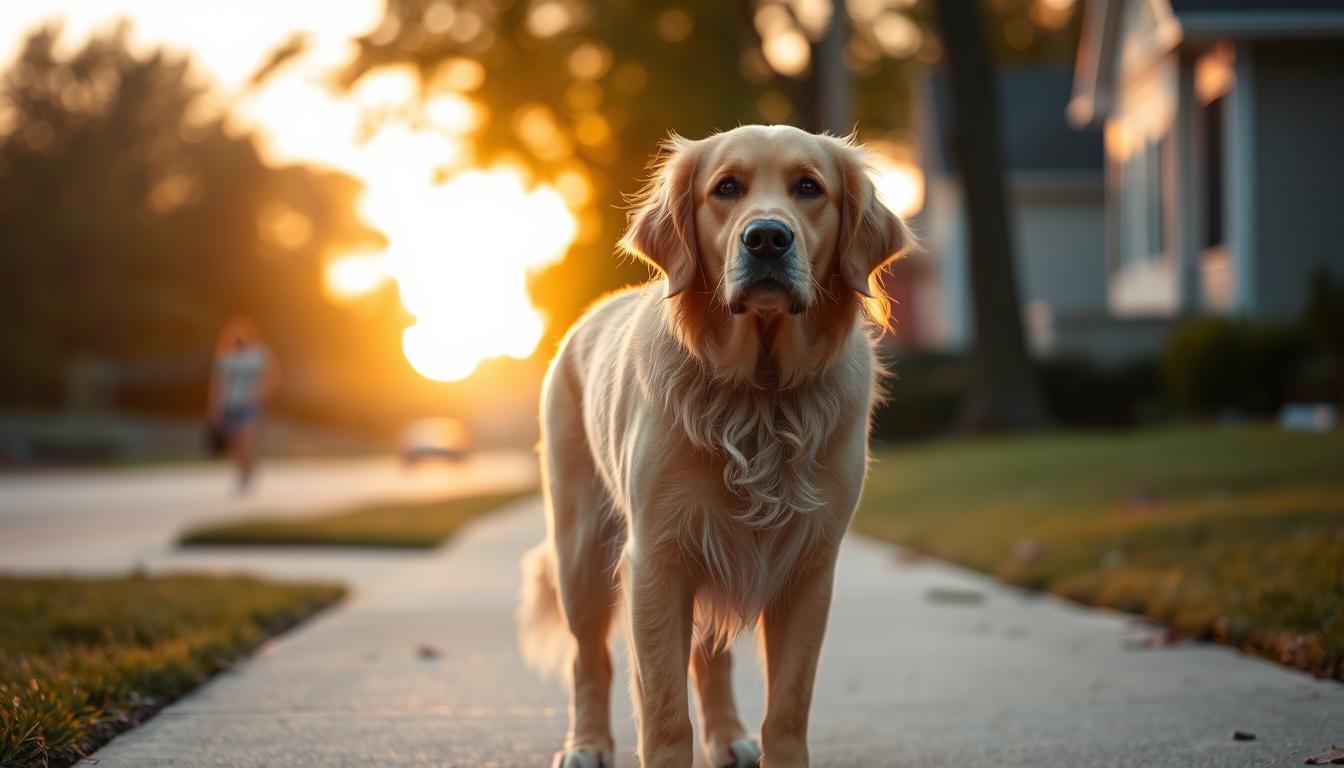 σκύλος σταματάει στη βόλτα