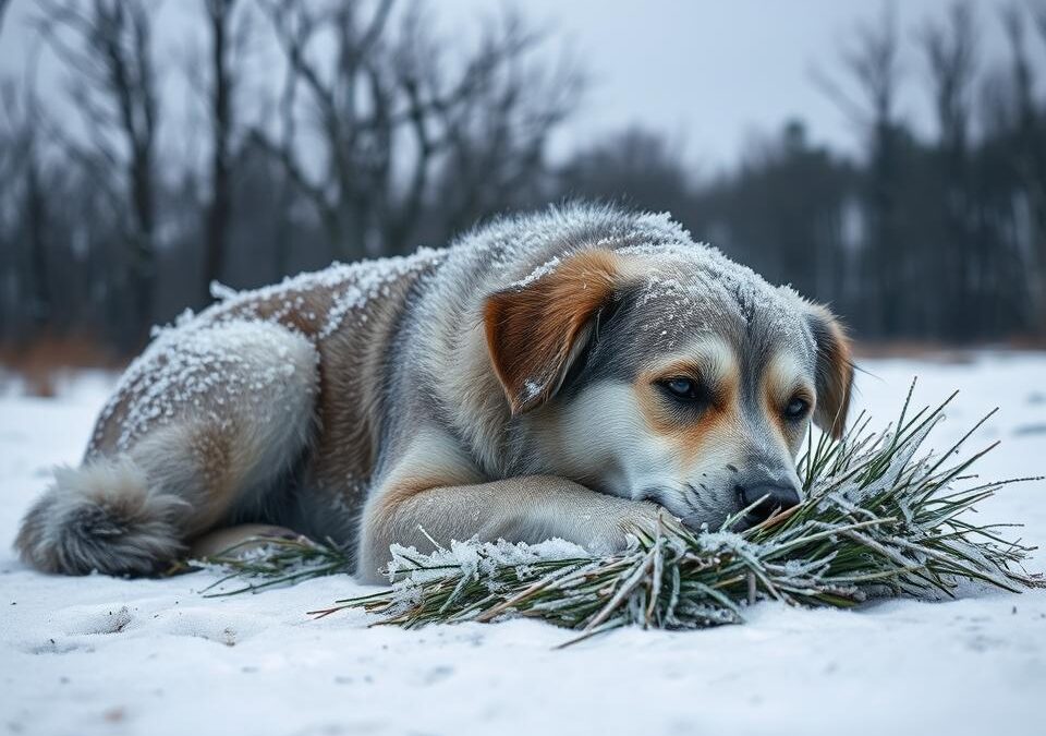 Παγωμένο χορτάρι και σκύλοι – τι μπορεί να προκαλέσει στο στομάχι;