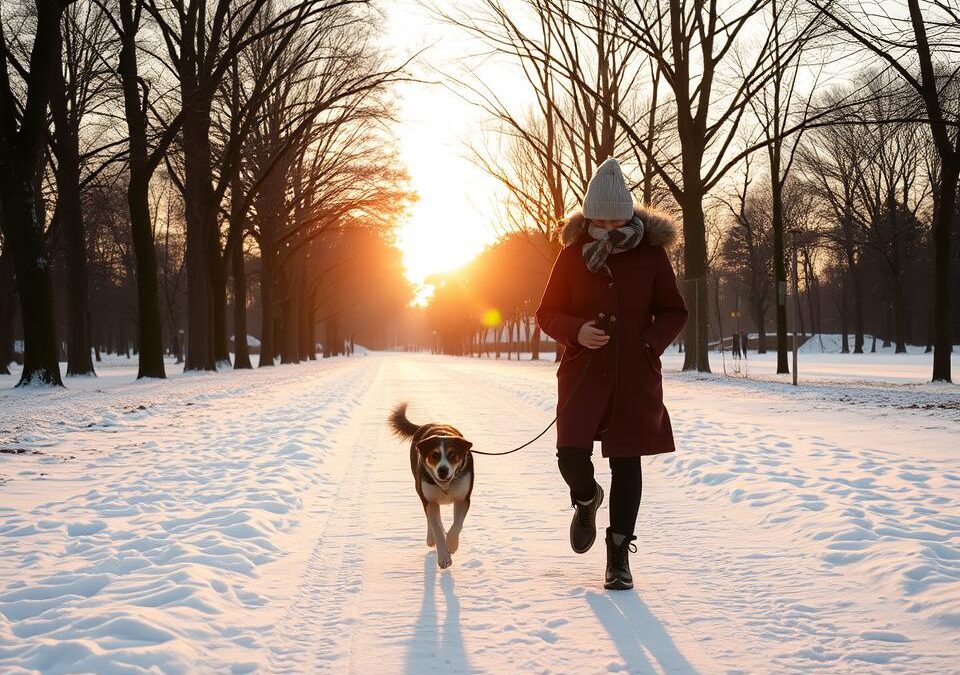Ποια είναι η καλύτερη ώρα για βόλτα με τον σκύλο τον χειμώνα;