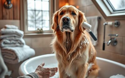 Πλύσιμο και συντήρηση του παλτού του σκύλου στο τέλος του χειμώνα