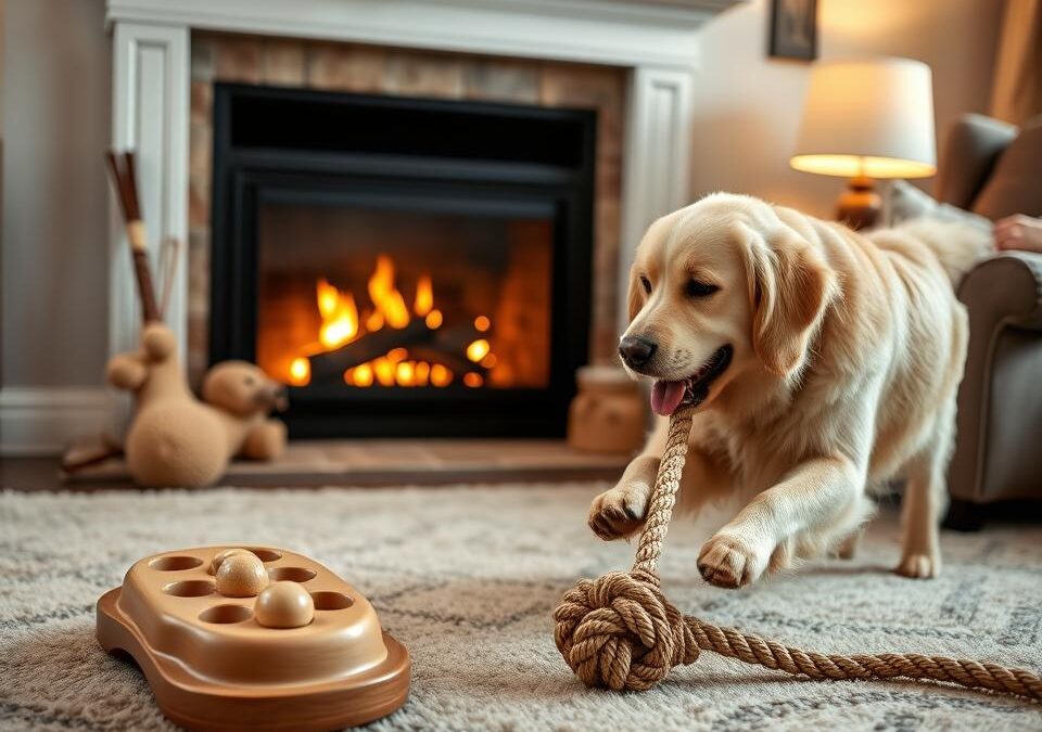 Ιδέες για να κουράσεις τον σκύλο σου μέσα στο σπίτι τον χειμώνα