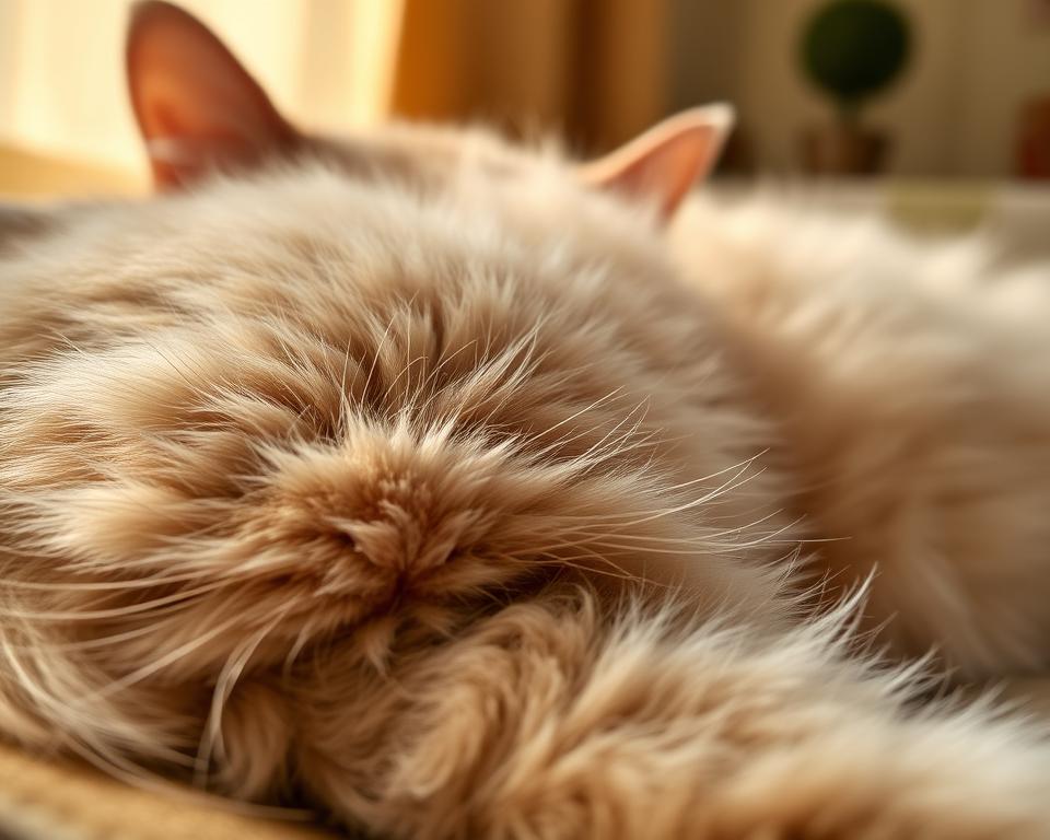 το μαλακό τρίχωμα της γάτας επέστρεψε