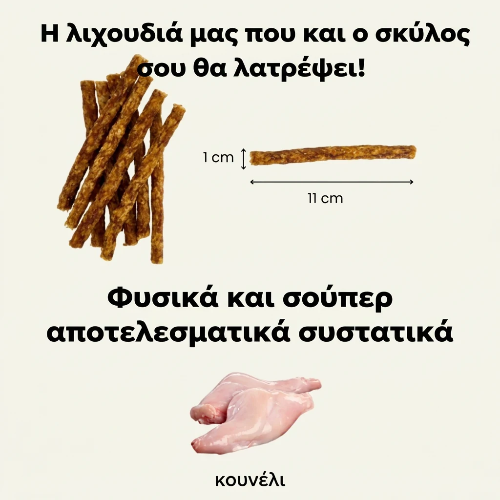 Meatlover υποαλλεργικά μπαστουνάκια λιχουδιάς με κουνέλι - 100 g 2 Meatlover υποαλλεργικά μπαστουνάκια λιχουδιάς με κουνέλι - 100 g - Εικόνα 2